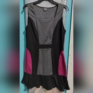Dress Size L Fuchsia/ Grey /black